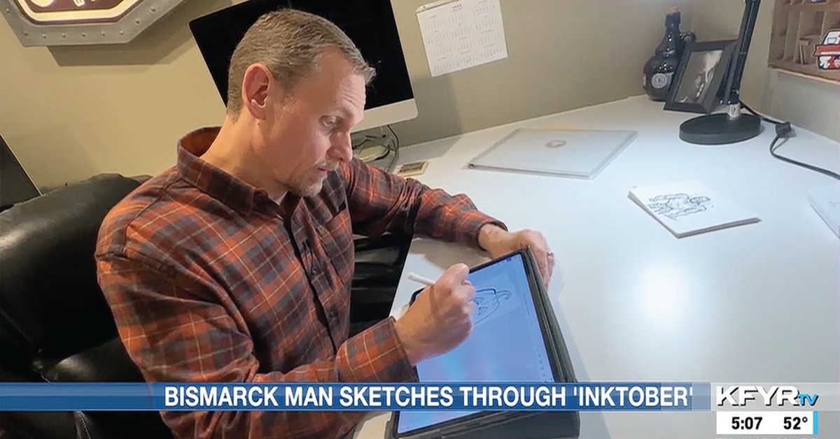 Bismarck man shares sketches for Inktober, hopes to inspire creativity - image