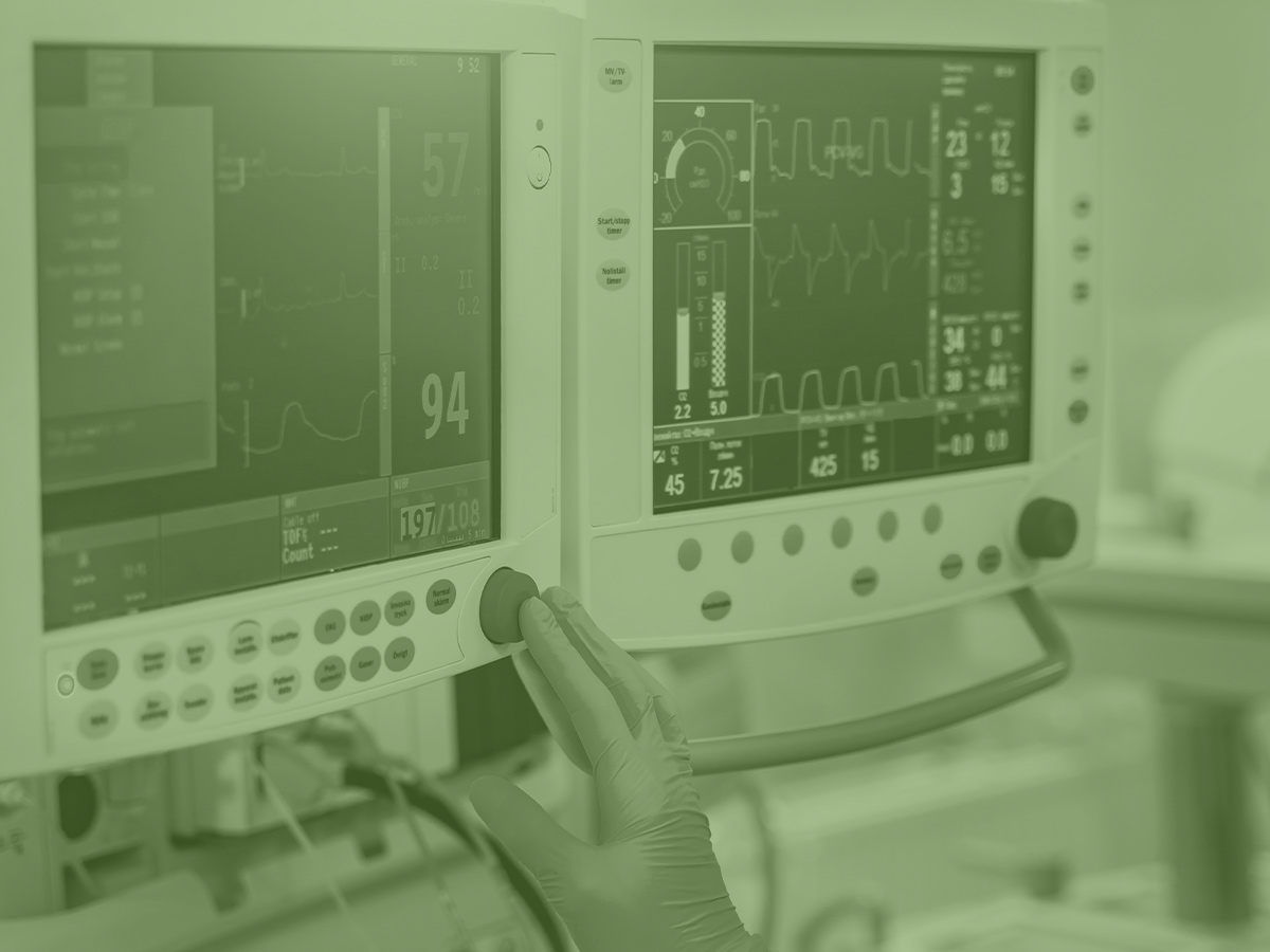 close up of medical monitors