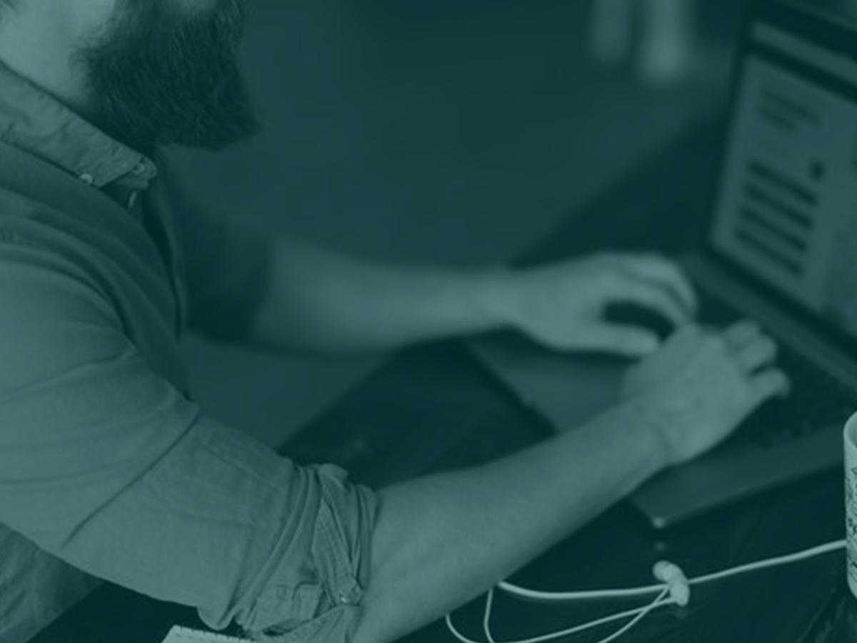 Man working on computer