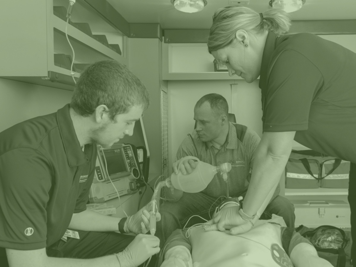 EMS working on patient