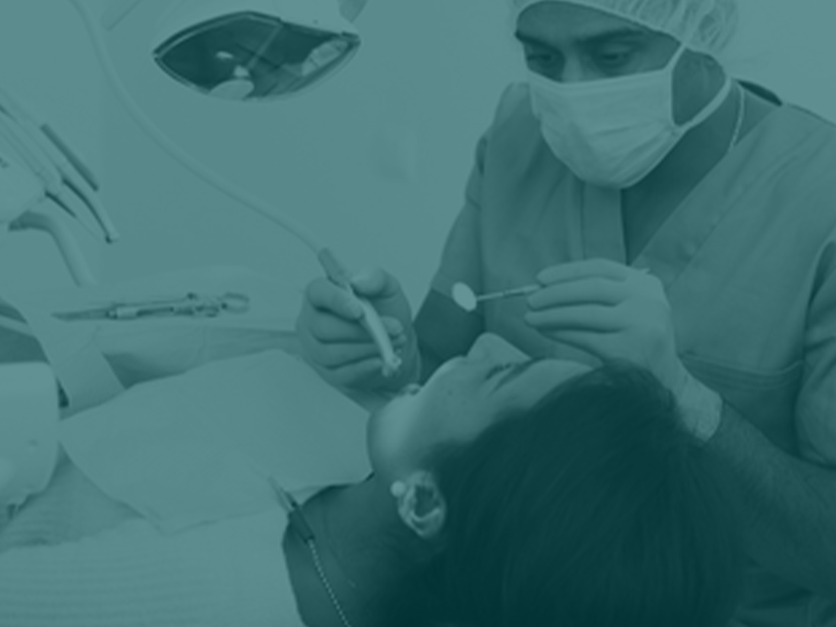 Dentist doing an exam