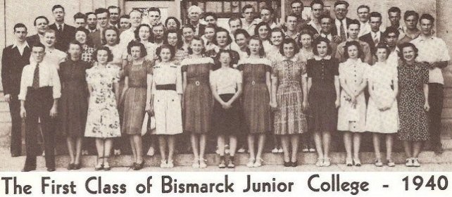 The first graduating class of Bismarck Junior College 1940