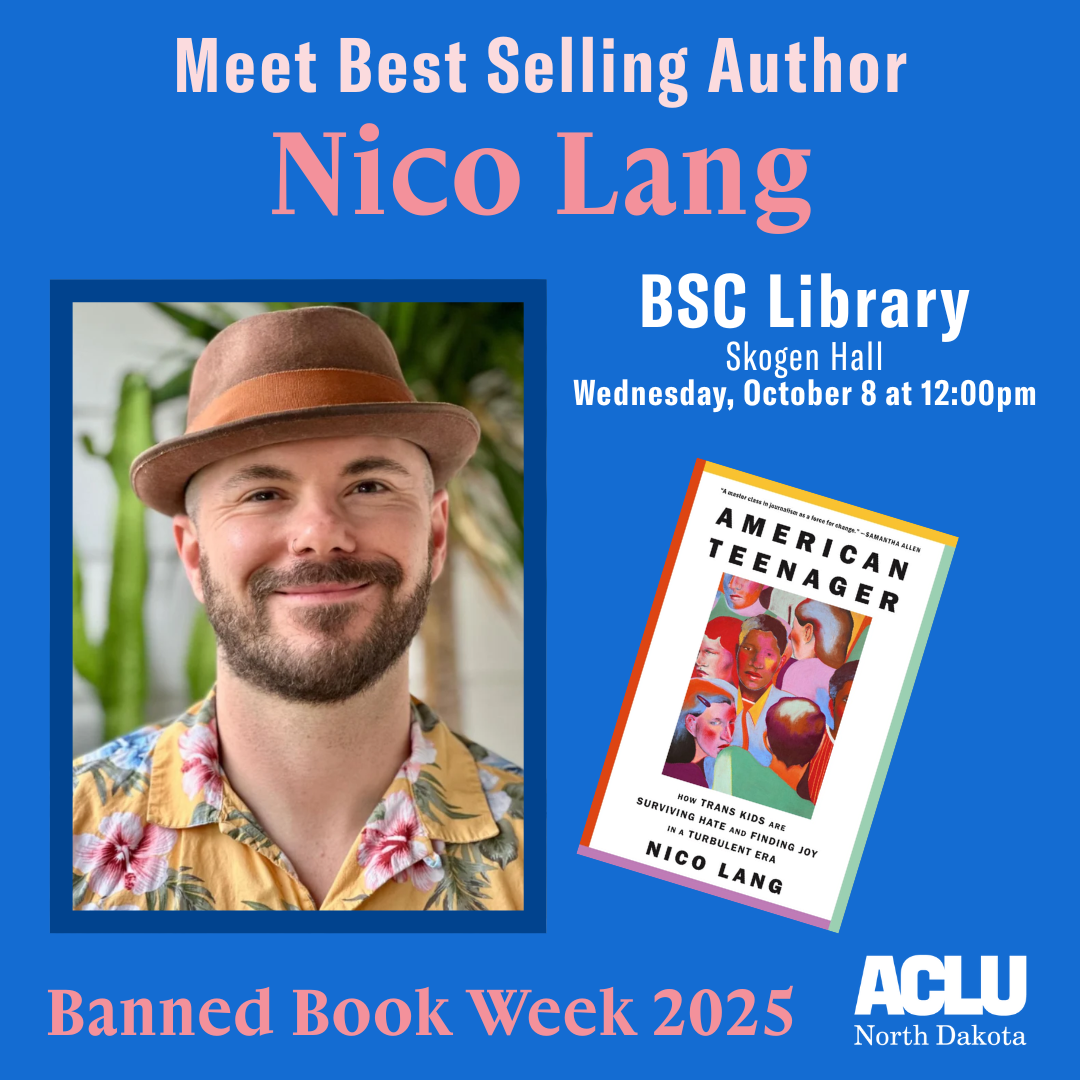 Author Talk: Nico Lang, Wednesday, Oct. 8 at 12 p.m. at the BSC Library
