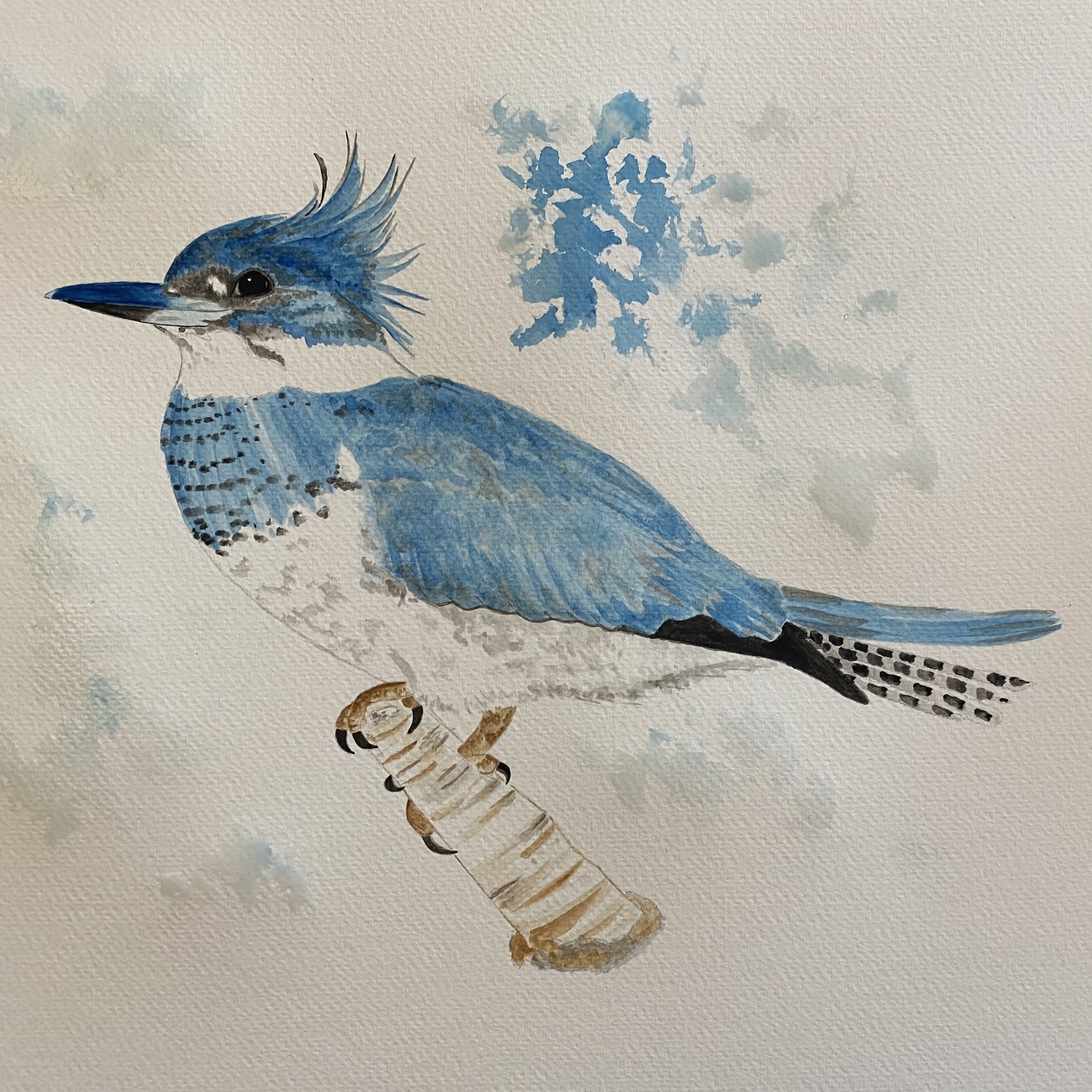 Painting of a blue bird