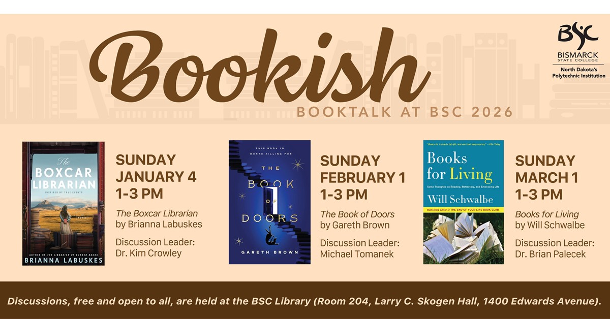 Bismarck State College announces 2026 BookTalk at BSC series - Photo 